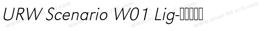 URW Scenario W01 Lig字体转换